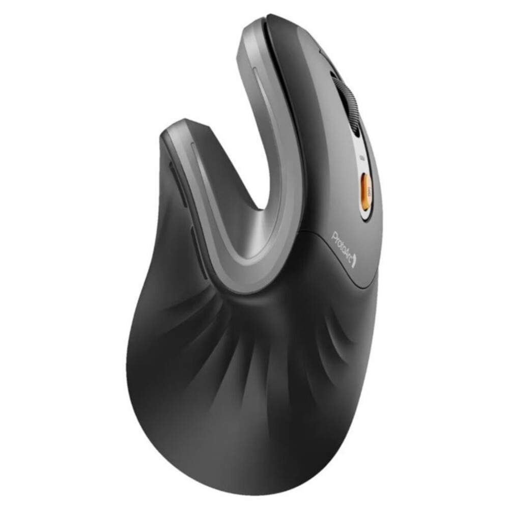 ProtoArc EM11 NL Ergonomic Vertical Mouse, Bluetooth Optical Wireless Black Gray